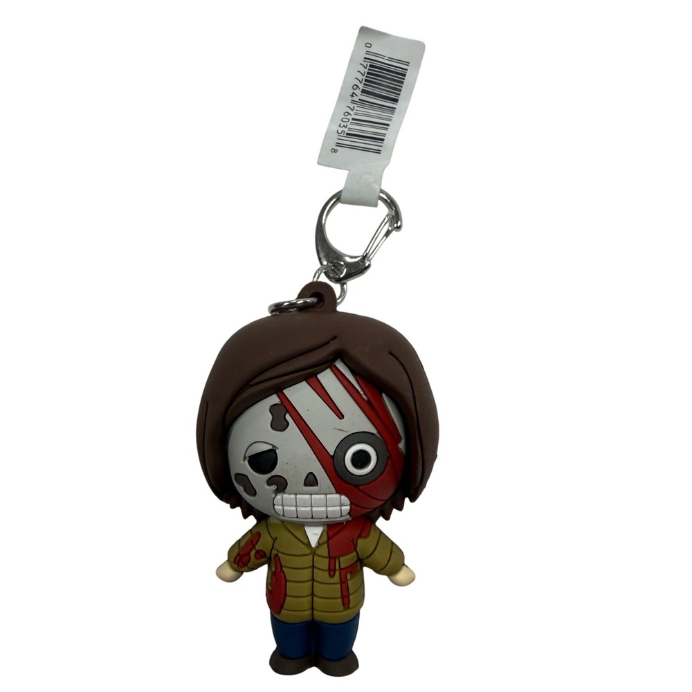 The Walking Dead 3D Foam Bag Clip Zombie Blood Splatter Keychain AMC Monogram